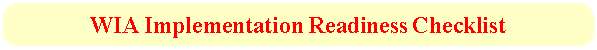 wia implementation readiness checklist